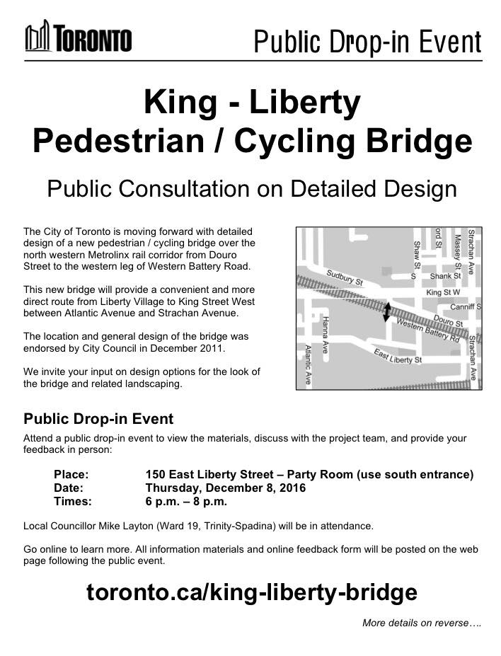 King-Liberty Pedestrian Bridge Notice