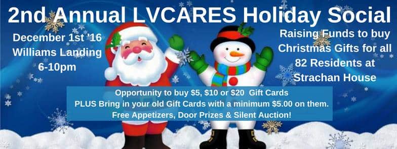 Join in on some great food, awesome company and raise money to serve Christmas Dinner at Strachan House. Image courtesy of LV Cares.