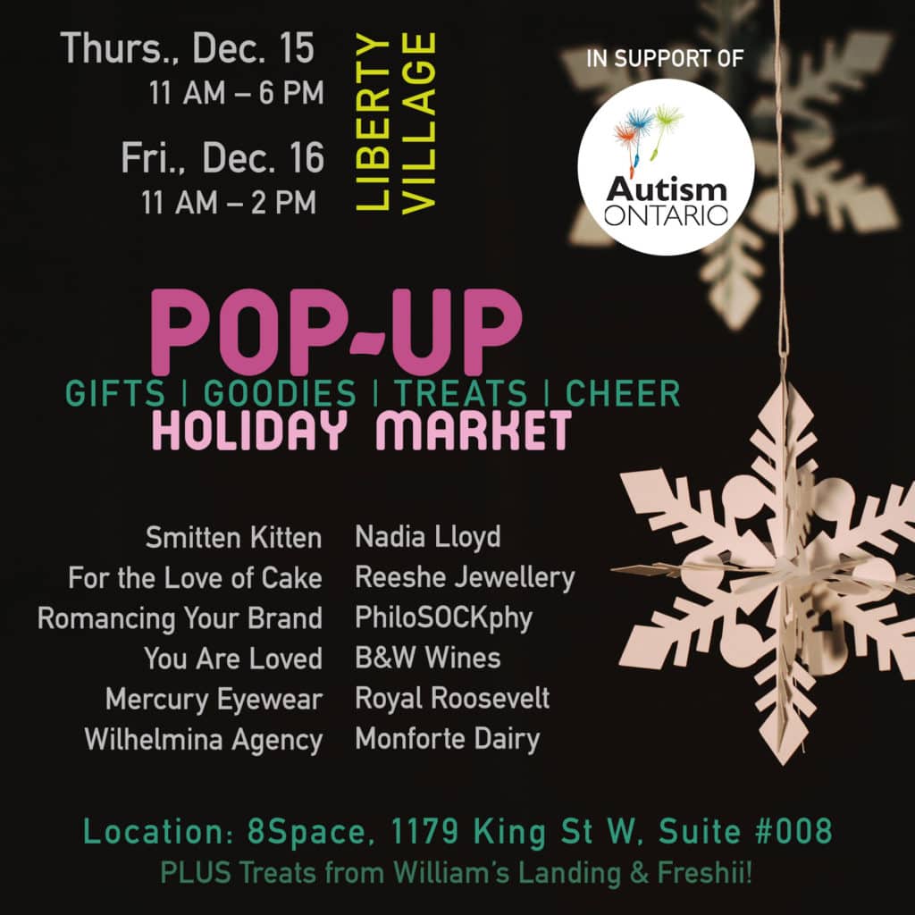 The inaugural 8space Holiday Pop-Up is happening on December 15th and 16th featuring some Liberty Village vendors.